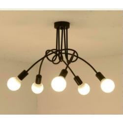 Hanglamp plafondlamp antiek vintage retro 5 armig