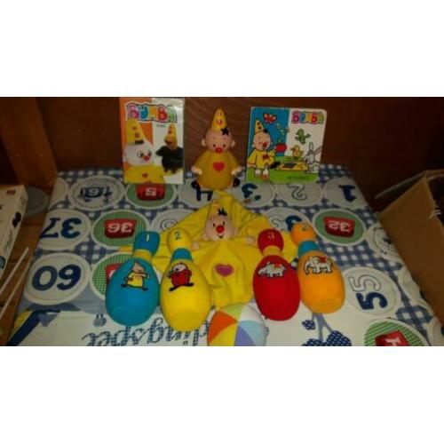 Bumba kegelset, pop, tutteknuffel, dvd en boek