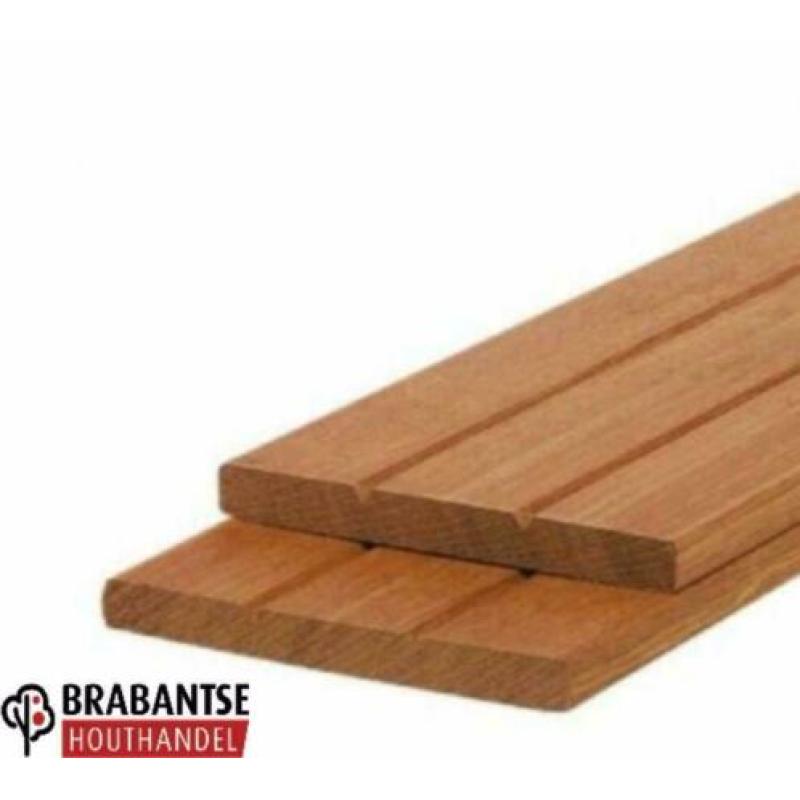 Hardhouten planken beschoeiing damwand : 20 x 200