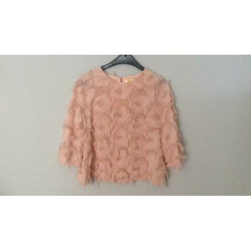 Zalmroze(pastelkleur) blouse maat 36