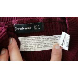 nieuwe bordeau STRADIVARIUS kabeltrui