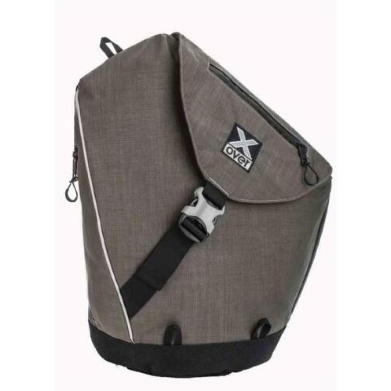 X-Over schoudertas grijs zwart 12 liter