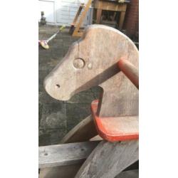 Houten hobbel schommel paard