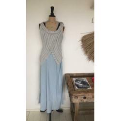 Drycorn lange lichtbleu rok maat L