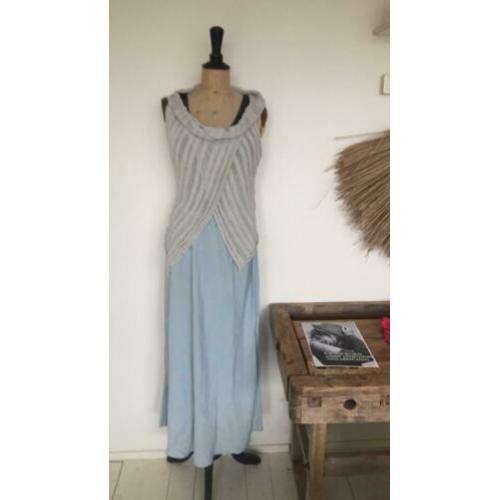 Drycorn lange lichtbleu rok maat L