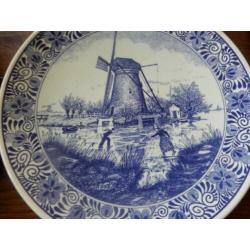 wandborden groot Delftsblauw, winterse afbeeldingen