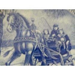 wandborden groot Delftsblauw, winterse afbeeldingen