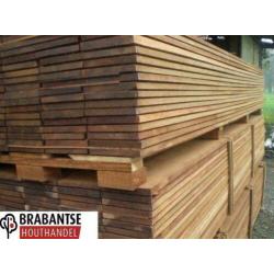 Hardhouten planken beschoeiing damwand : 20 x 200