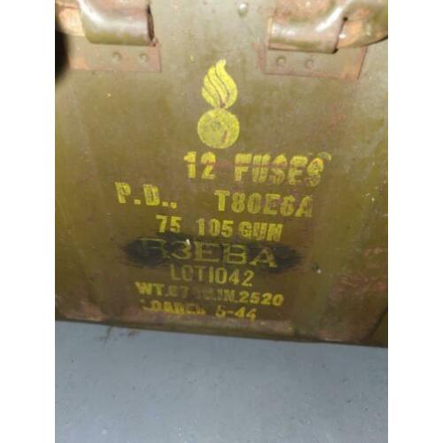 U.S. MK1 kist 1944 12 fuses P.D. T80E6A