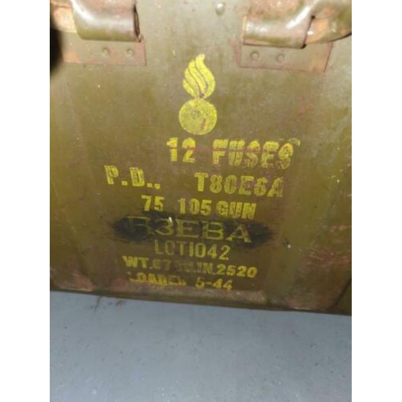 U.S. MK1 kist 1944 12 fuses P.D. T80E6A
