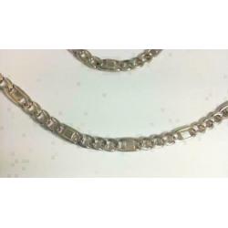 ZS452 Massief Zilveren Fantasie Figaro Collier 79cm