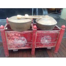 Uit de Indonesische gamelan deze leuke klankschalenset