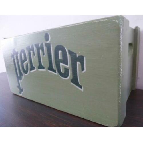 Mooie houten kist/krat/Perrier/water/Frans/vintage/reclame
