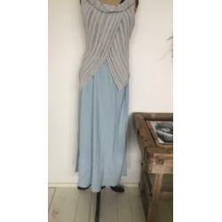 Drycorn lange lichtbleu rok maat L