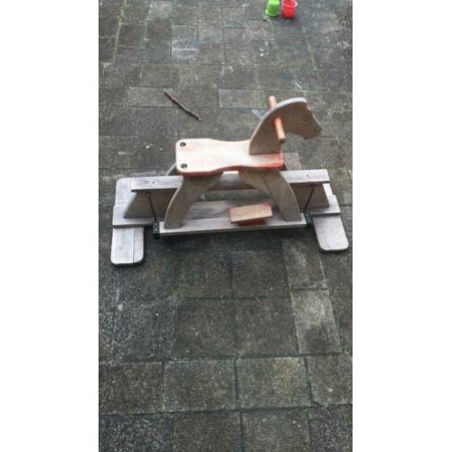 Houten hobbel schommel paard