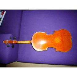 Duitse viool, nu compleet met stok, koffer en schoudersteun