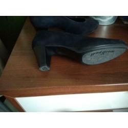Paul Green , prachtige pumps, donkerblauw suède, mt. 5