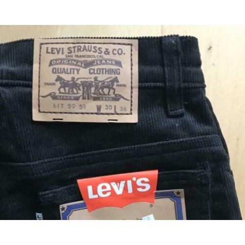 LEVI LEVIS LEVI’s 617 BOOTCUT CORDUROY / RIB ZWART W30 / L36