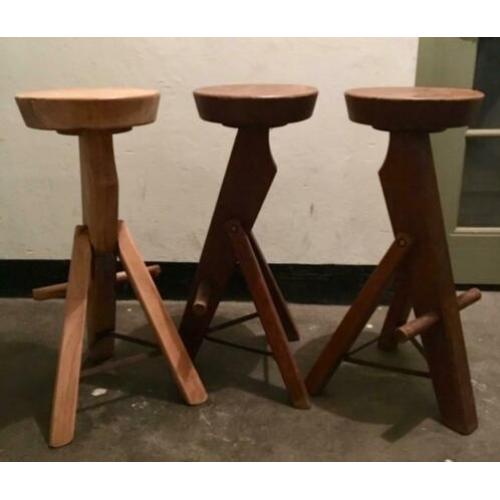 3 Barkrukken | Eikenhout