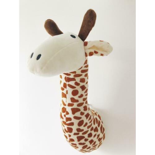 Nieuw! Pluche dierenkop giraffe. Wanddecoratie. Kinderkamer