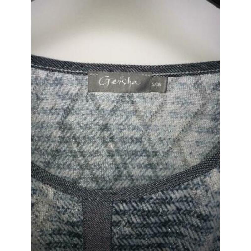 Mooie top van Geisha | Maat S | Blauw met zilver | ZGAN'