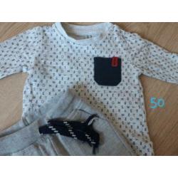 babykleding mt 50/56 - nieuw - t.e.a.b.