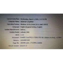 Dell Latitude Laptop i5-7200U @ 2.50GHz, 16GB RAM, 256GB SSD