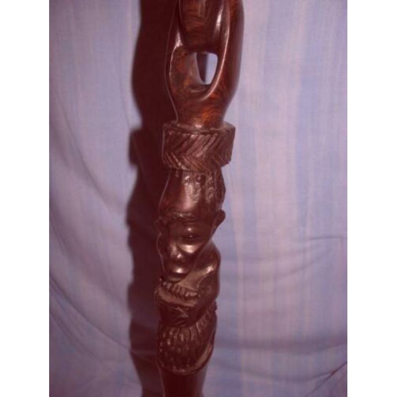 Original stamhoofdstaf uit afrikaanse tribe 70 cm