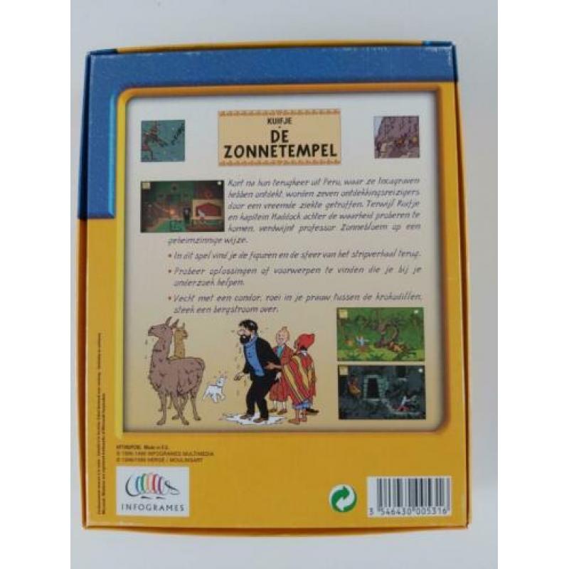 Pc cd rom Kuifje De Zonnetempel.