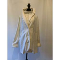 Oversized witte vintage jas met grote kraag SALE