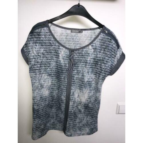 Mooie top van Geisha | Maat S | Blauw met zilver | ZGAN'