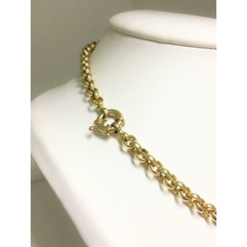 PM-1661217 Gouden Jasseron Slot Collier 46 cm / 19,65 g