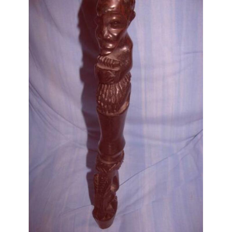Original stamhoofdstaf uit afrikaanse tribe 70 cm