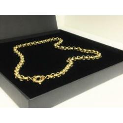 PM-1661217 Gouden Jasseron Slot Collier 46 cm / 19,65 g