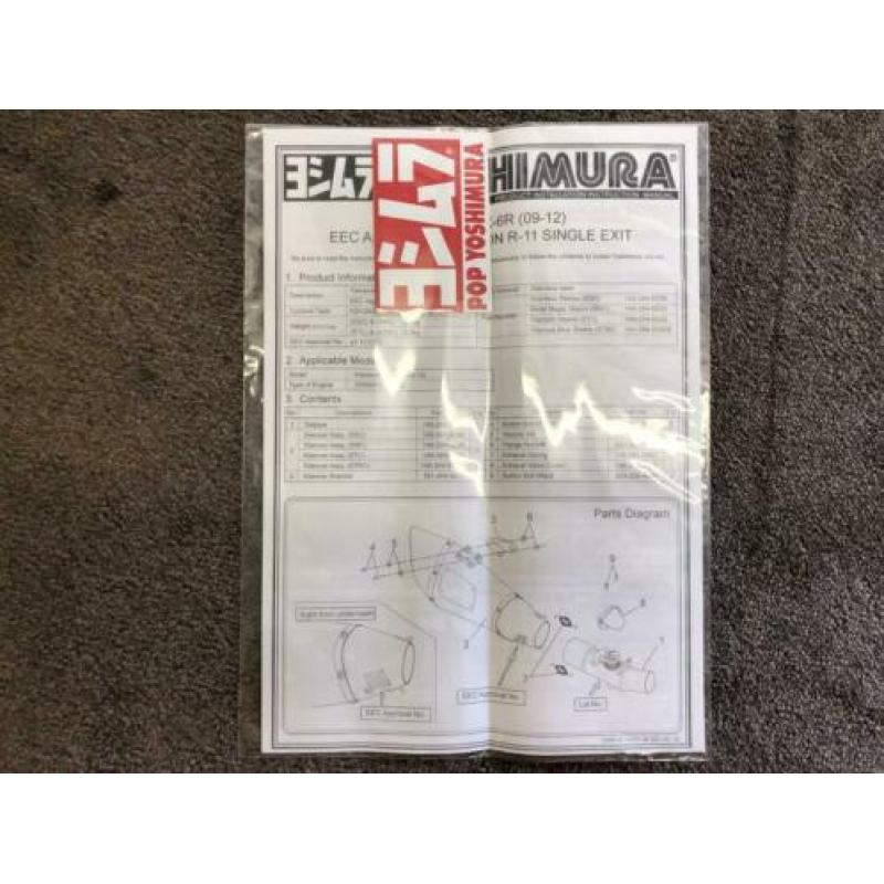 Yoshimura R-11 RVS uitlaat demper Kawasaki ZX-6R ZX6R 09-12