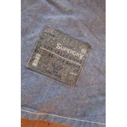 Superdry blouse overhemd blauw super dry l valt m