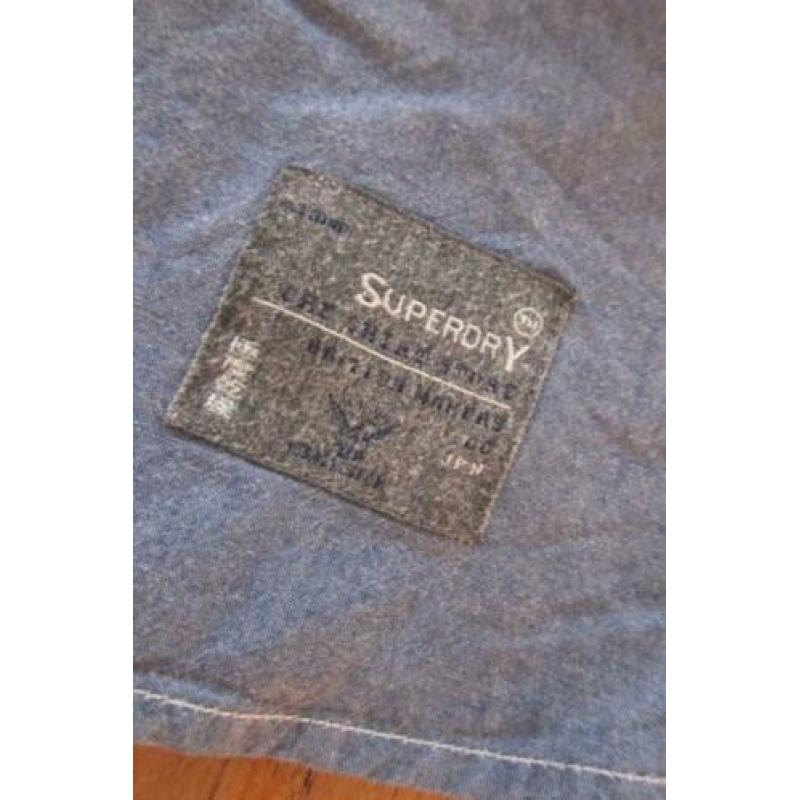 Superdry blouse overhemd blauw super dry l valt m