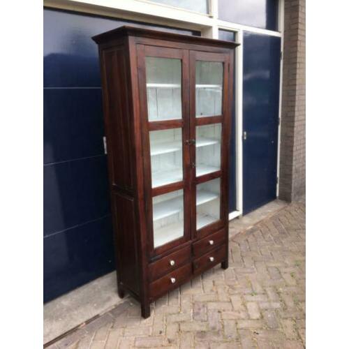 Vitrinekast teak