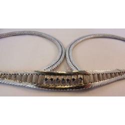 Prachtig antiek zilveren collier halsketting met Saffieren
