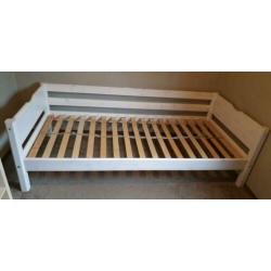 Flexa hoogslaper / bed whitewash incl. matras