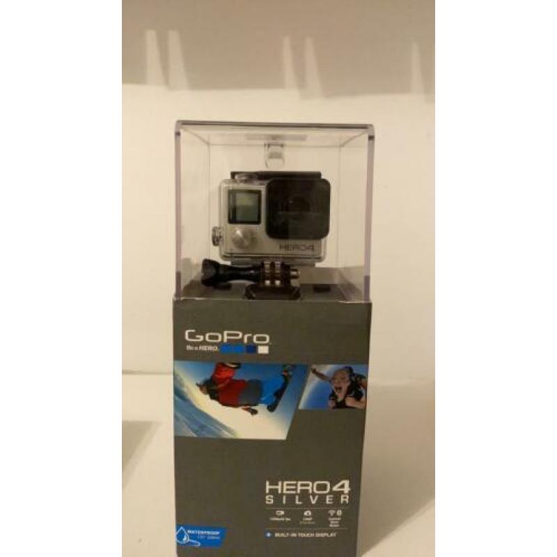 GoPro hero 4 Silver incl. roodfilter accu’s en accessoires
