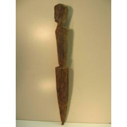Primitief EWE dorpspaaltje , Afrikaanse etnische kunst ±1925