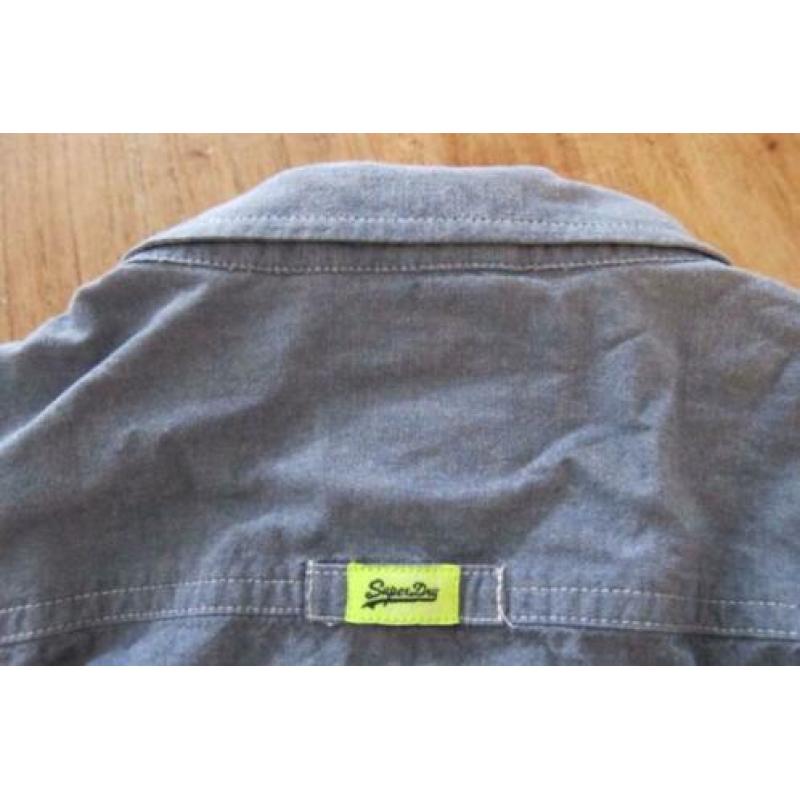 Superdry blouse overhemd blauw super dry l valt m
