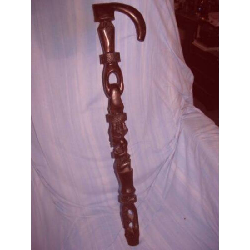 Original stamhoofdstaf uit afrikaanse tribe 70 cm