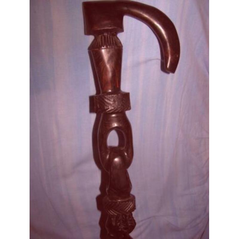 Original stamhoofdstaf uit afrikaanse tribe 70 cm