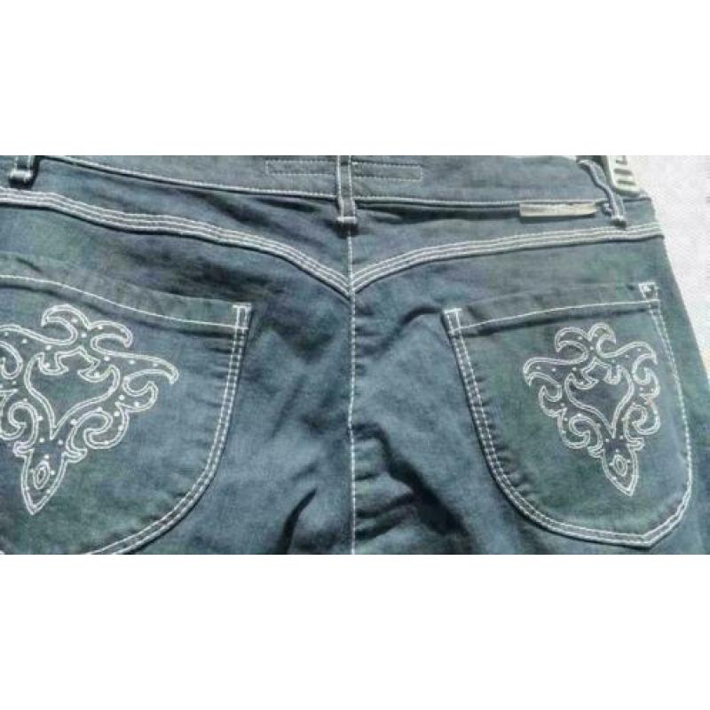 ZERRES JEANS stretch spijkerjeans met studs mt 38