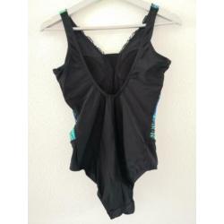 Maritim corrigerend badpak print groen blauw zwart maat 38B