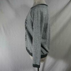 Sportieve grijze damestrui.Strass.Mt M