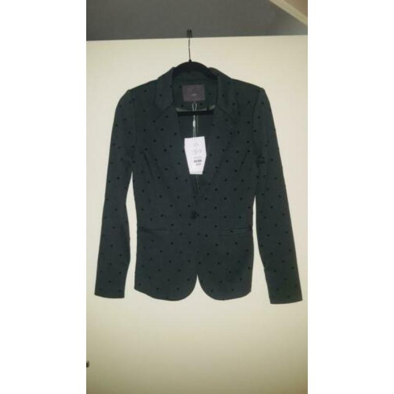 Ichi Kate dot blazer groen maat S nieuw en ongedragen