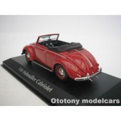 Vw Volkswagen Hebmuller Cabriolet 1950 Rood 1/43 Maxichamps